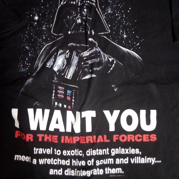 Vintage Star Wars Dart Vader I Want You T-Shirt - Picture 1 of 6